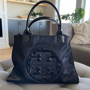 Tory Burch Large Black Nylon Tote